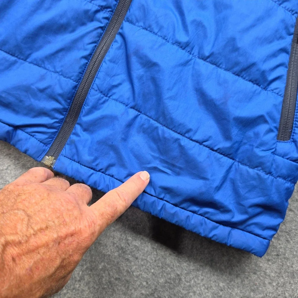 The North Face Mens Blue Quilted Puffer Jacket Full Zip Size Medium